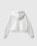Women's Fleeced Zip-Up Cropped Hoodie
