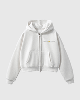 Women's Fleeced Zip-Up Cropped Hoodie