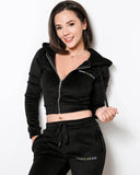 Women's Double Face Velvet Zip-Up Hoodie