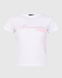 Rhinestone & Bow Tee