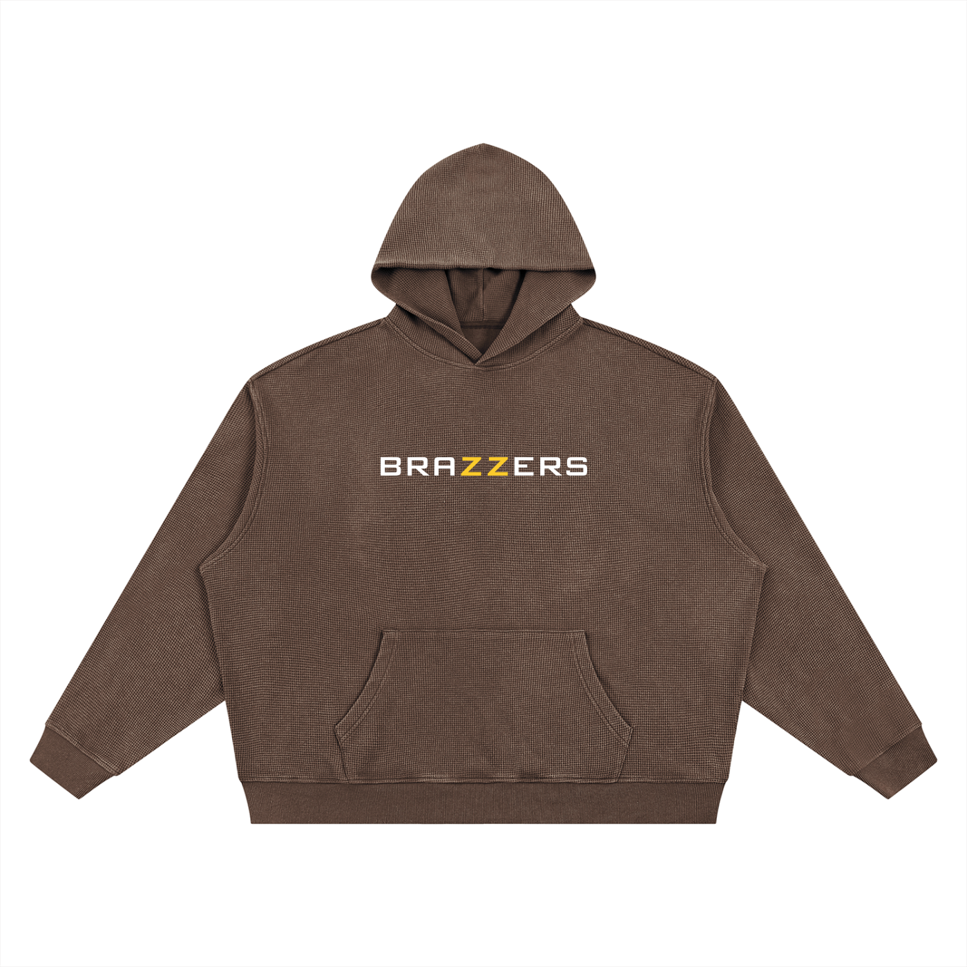 Unisex Vintage Wash Waffle Boxy Hoodie