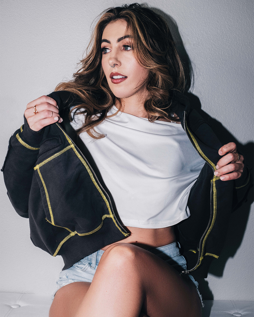Boxy Zip-Up Hoodie