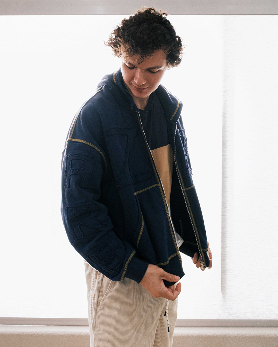Boxy Zip-Up Hoodie