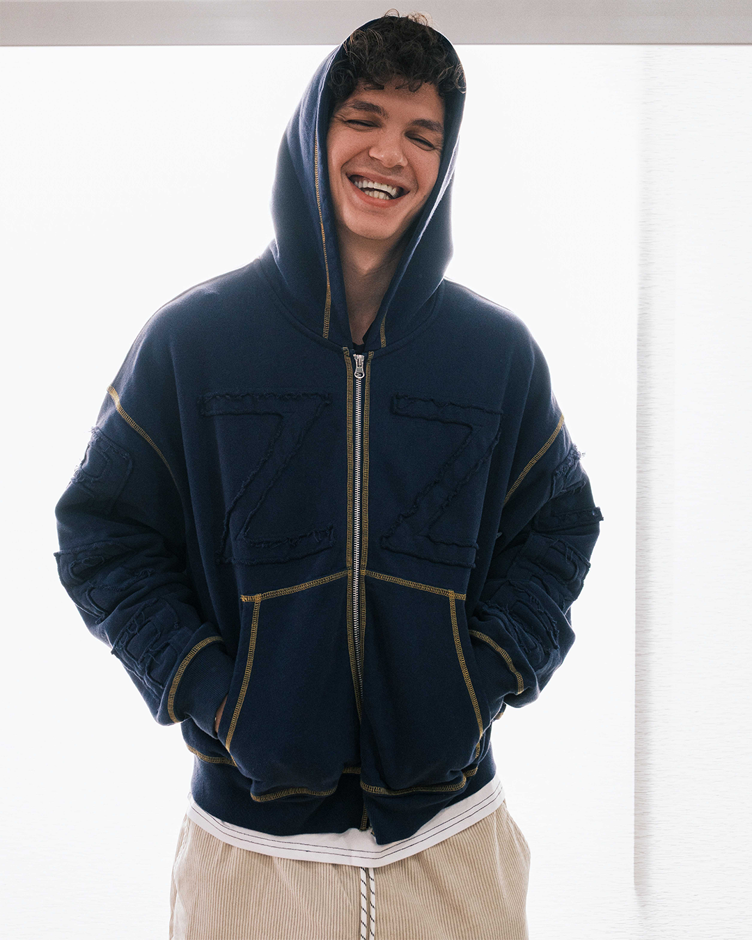 Boxy Zip-Up Hoodie