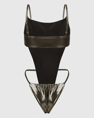 Metallic One-Piece Swimsuit