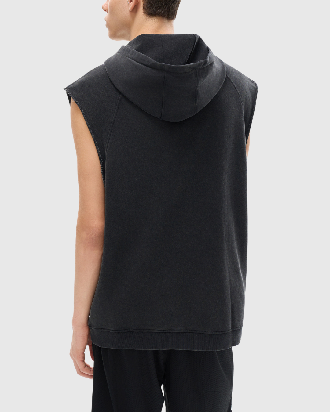 Snow Washed Sleeveless Hoodie