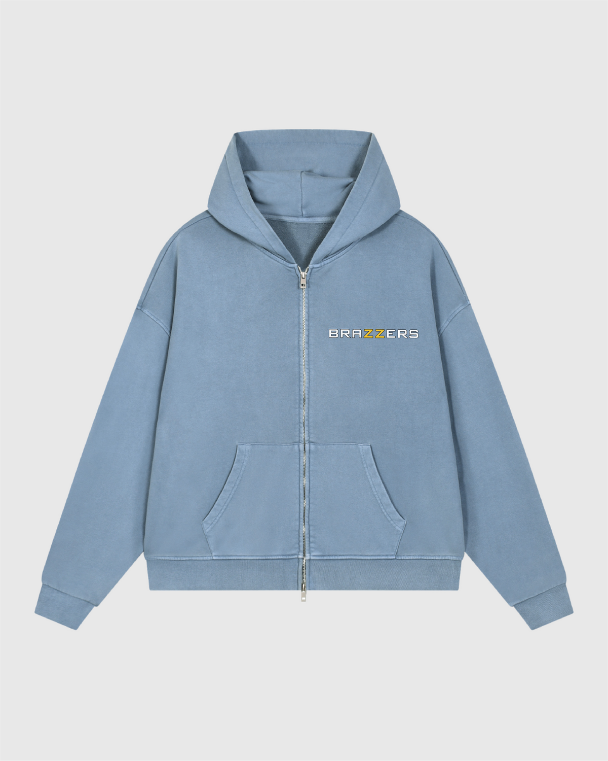 Unisex Vintage Wash Full Zip Boxy Hoodie