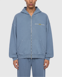 Unisex Vintage Wash Full Zip Boxy Hoodie