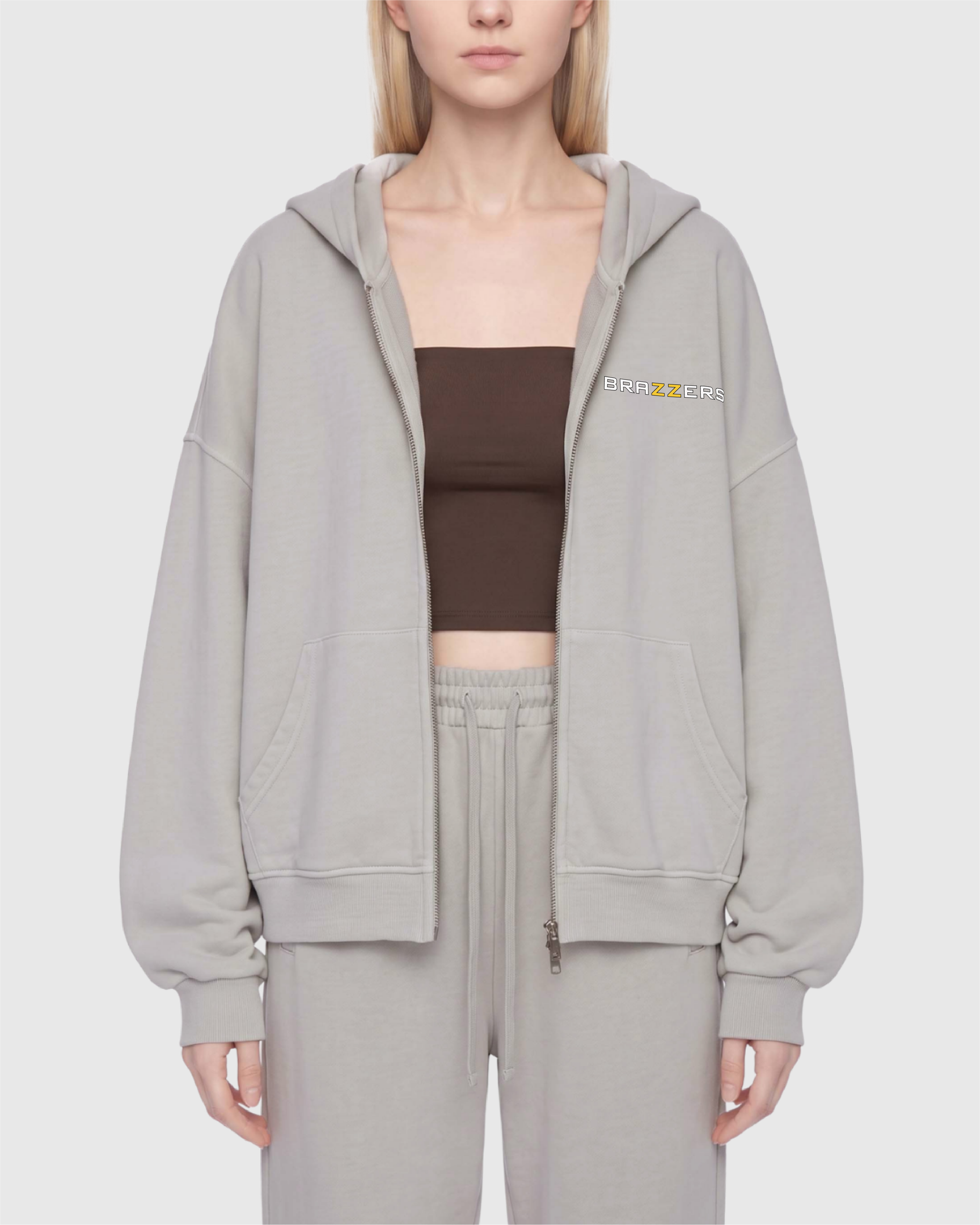 Unisex Vintage Wash Full Zip Boxy Hoodie