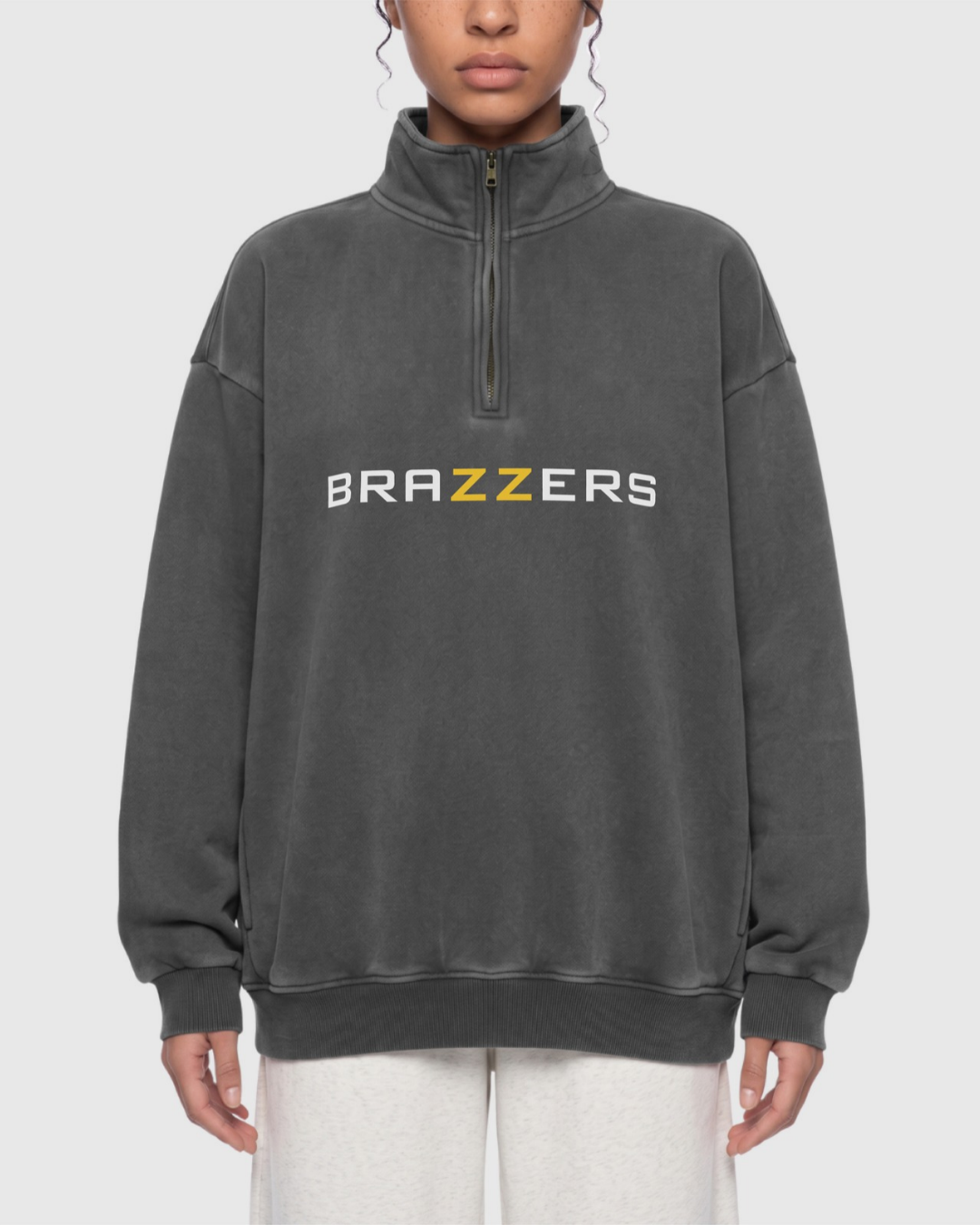 Unisex Vintage Wash Quarter Zip Sweatshirt