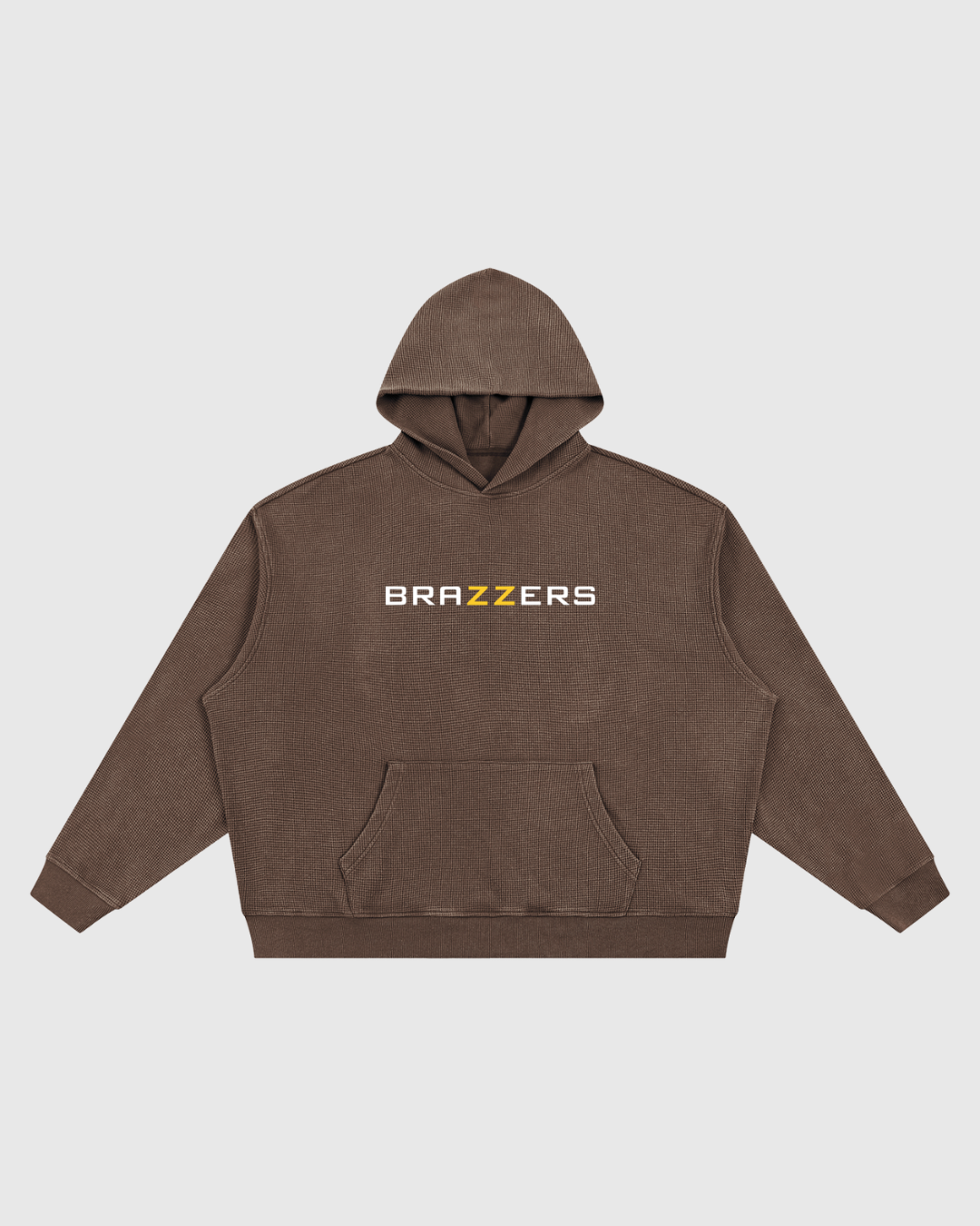 Unisex Vintage Wash Waffle Boxy Hoodie