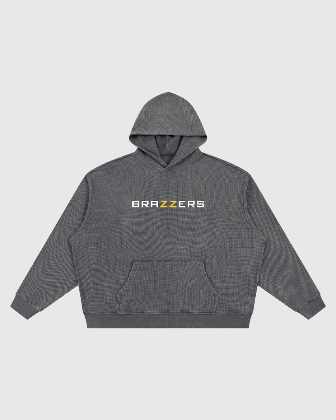 Unisex Vintage Wash Waffle Boxy Hoodie
