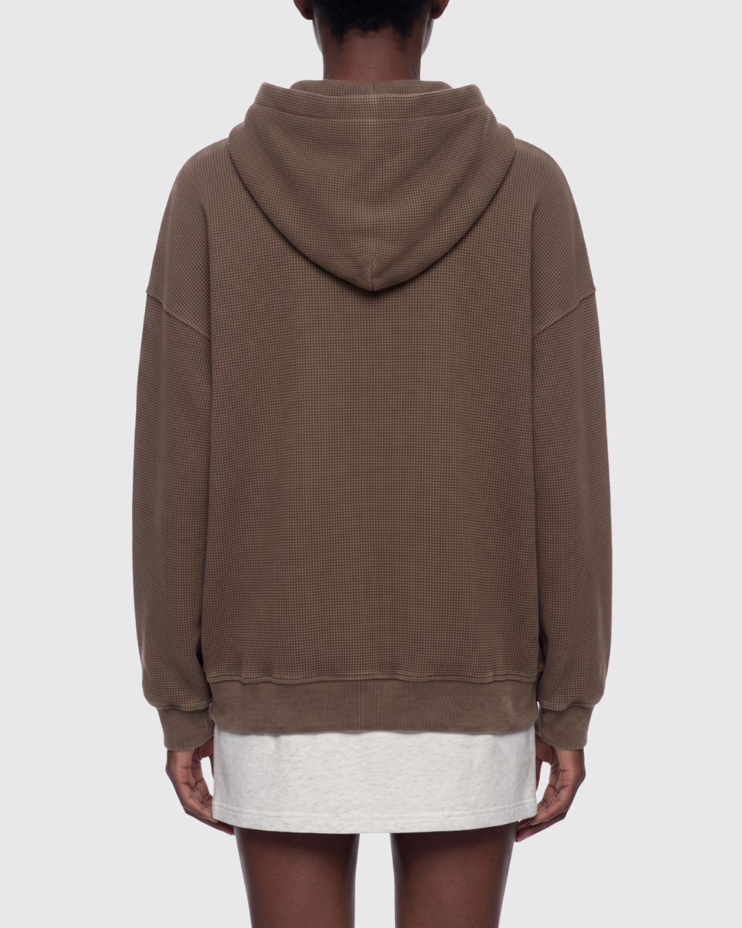 Unisex Vintage Wash Waffle Boxy Hoodie