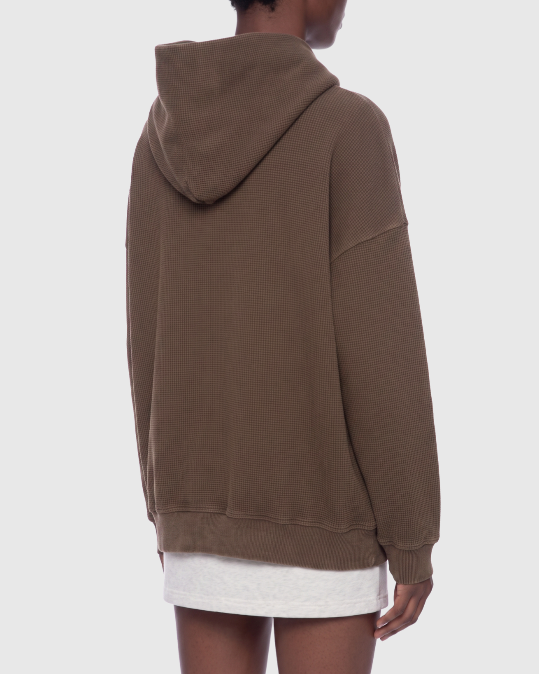 Unisex Vintage Wash Waffle Boxy Hoodie