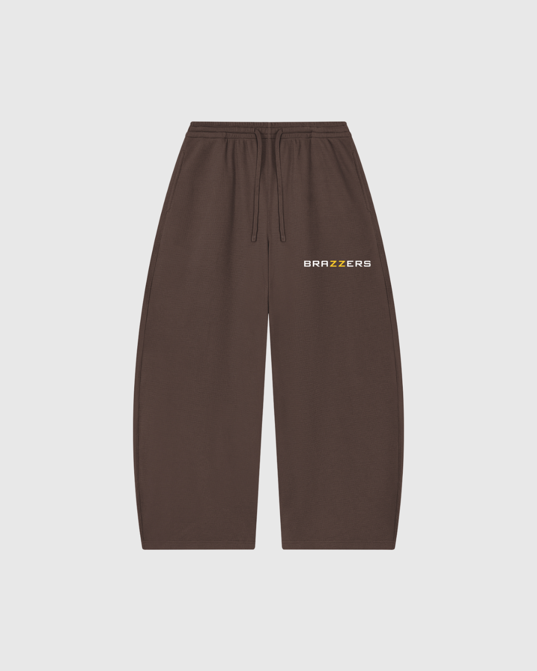 Unisex Waffle Barrel Leg Pants