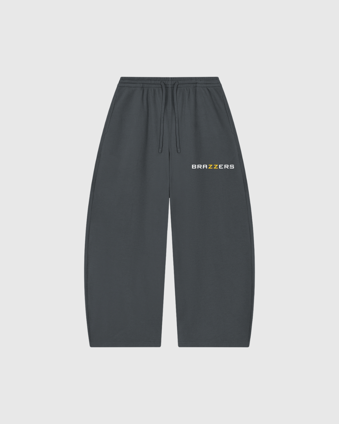 Unisex Waffle Barrel Leg Pants