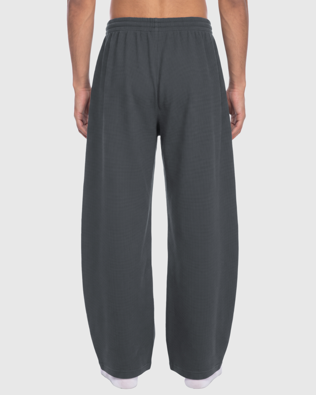 Unisex Waffle Barrel Leg Pants