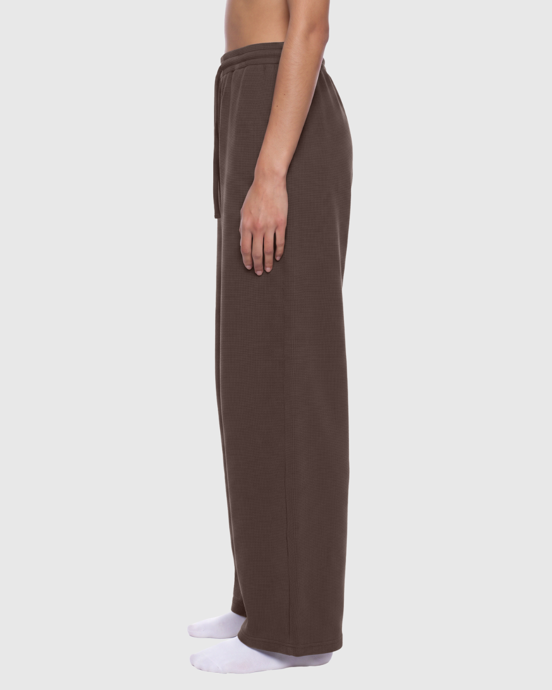 Unisex Waffle Barrel Leg Pants