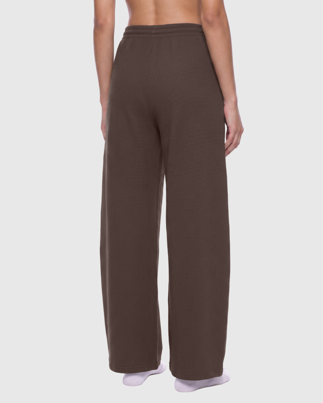 Unisex Waffle Barrel Leg Pants