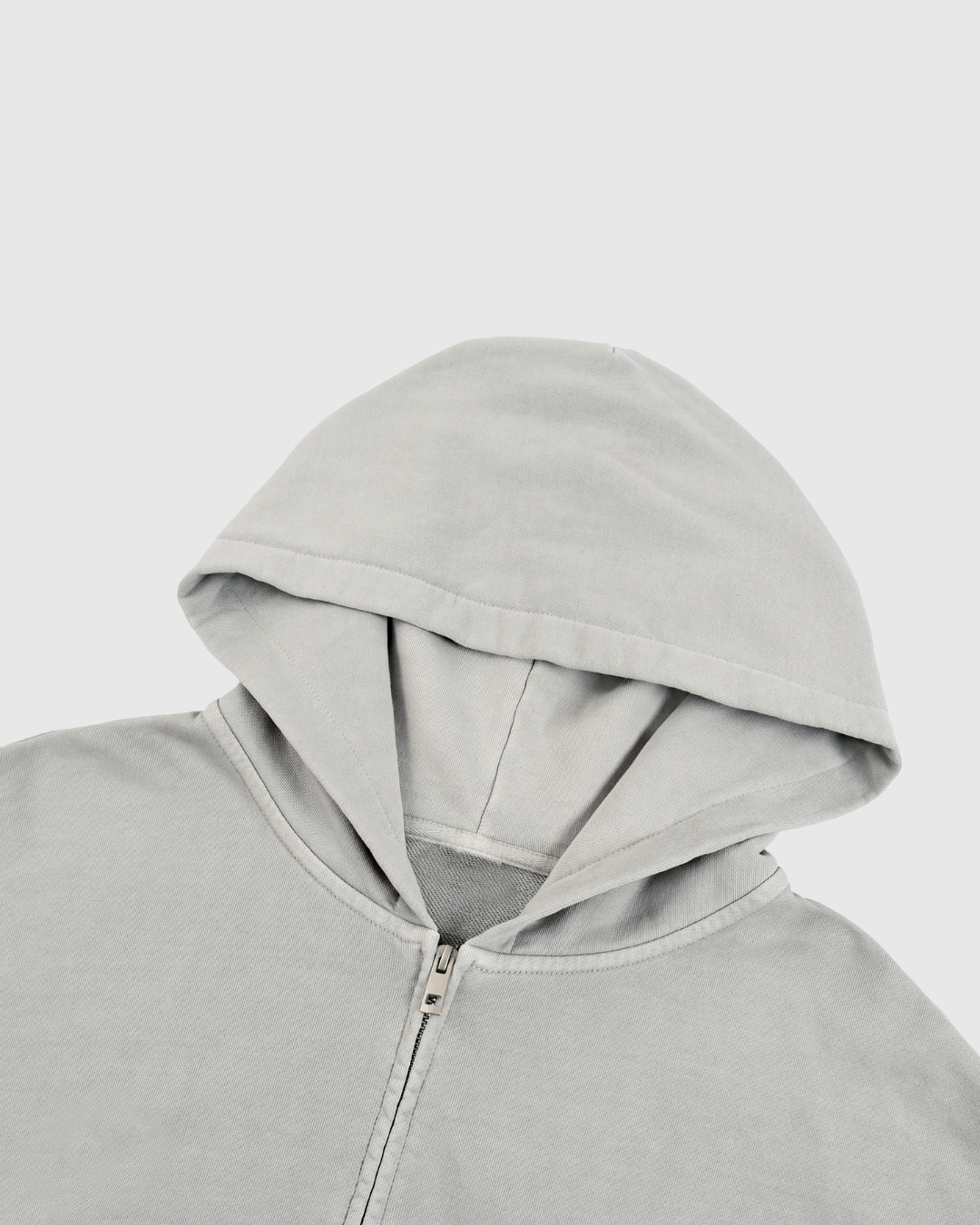 Unisex Vintage Wash Full Zip Boxy Hoodie