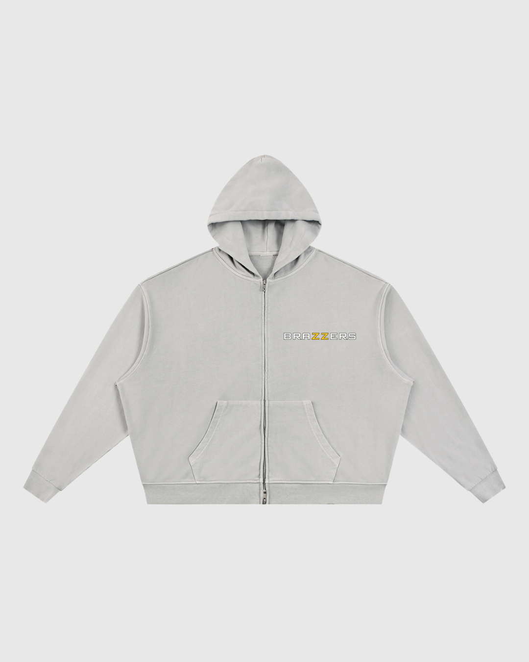 Unisex Vintage Wash Full Zip Boxy Hoodie