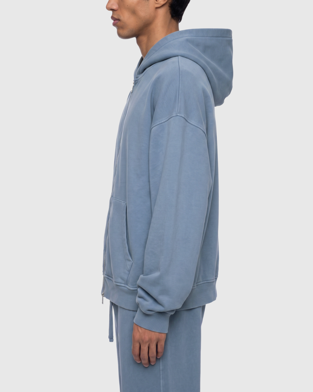 Unisex Vintage Wash Full Zip Boxy Hoodie