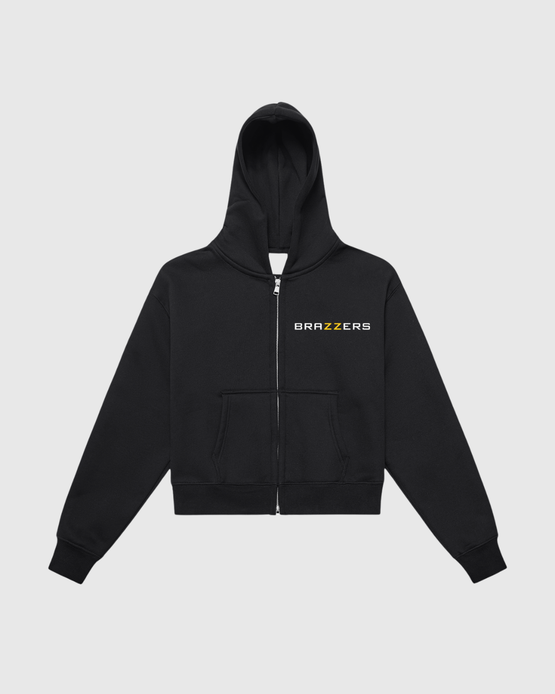 Women's Fleeced Zip-Up Cropped Hoodie