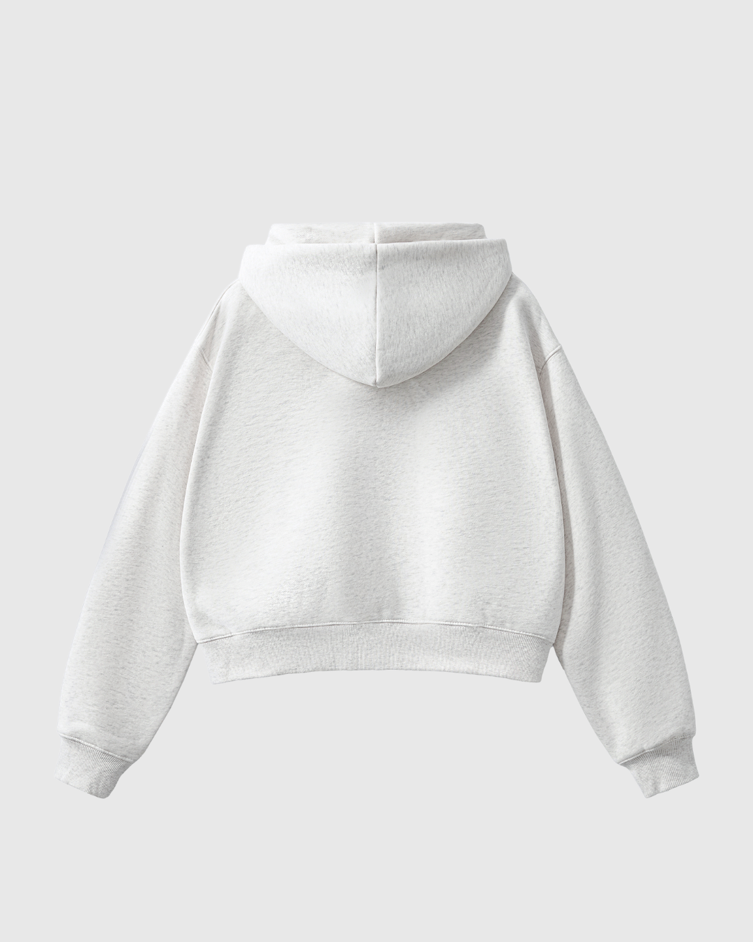 Women's Fleeced Zip-Up Cropped Hoodie