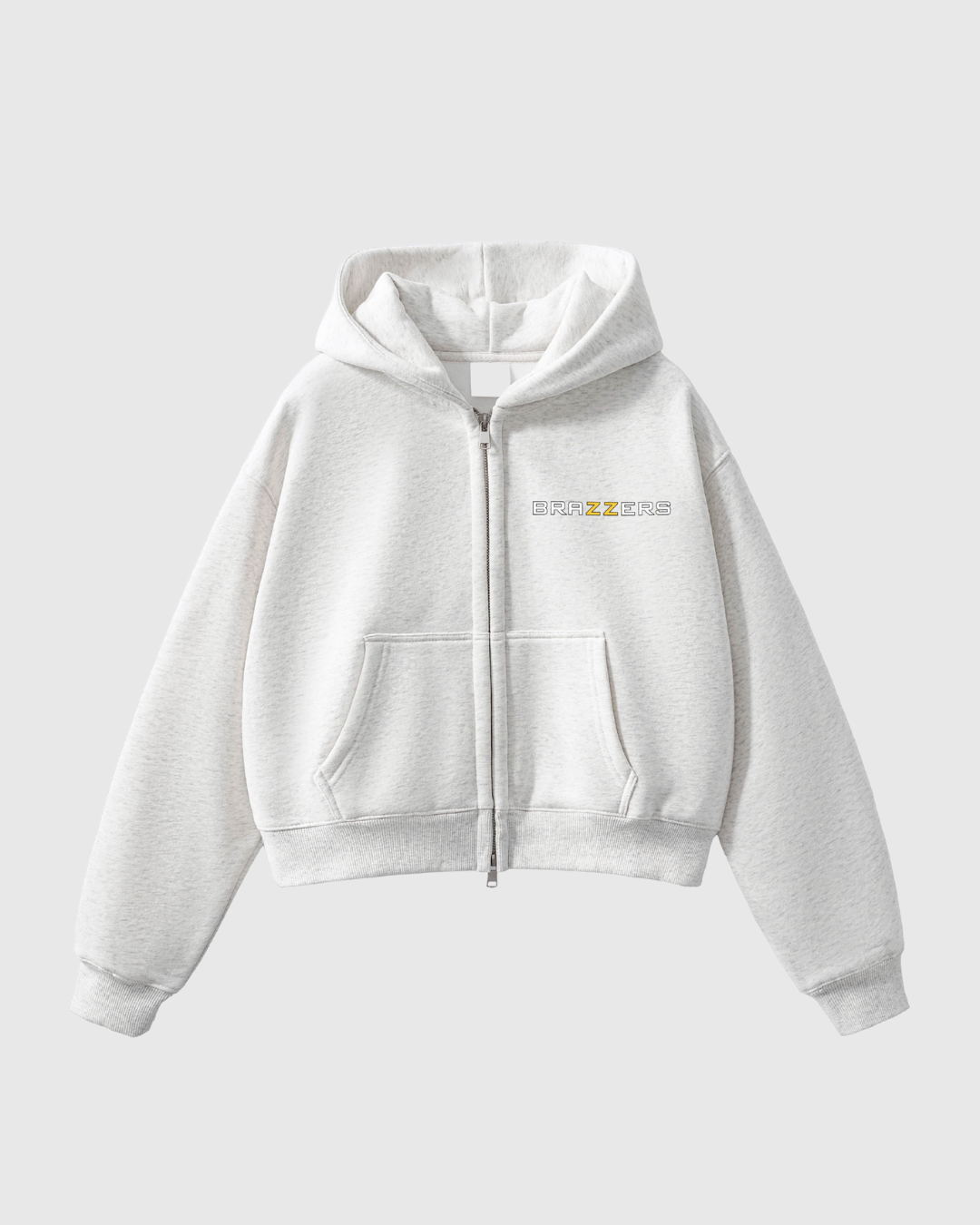 Women's Fleeced Zip-Up Cropped Hoodie