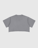 Women's Snow Washed Raw Edge Crop Tee
