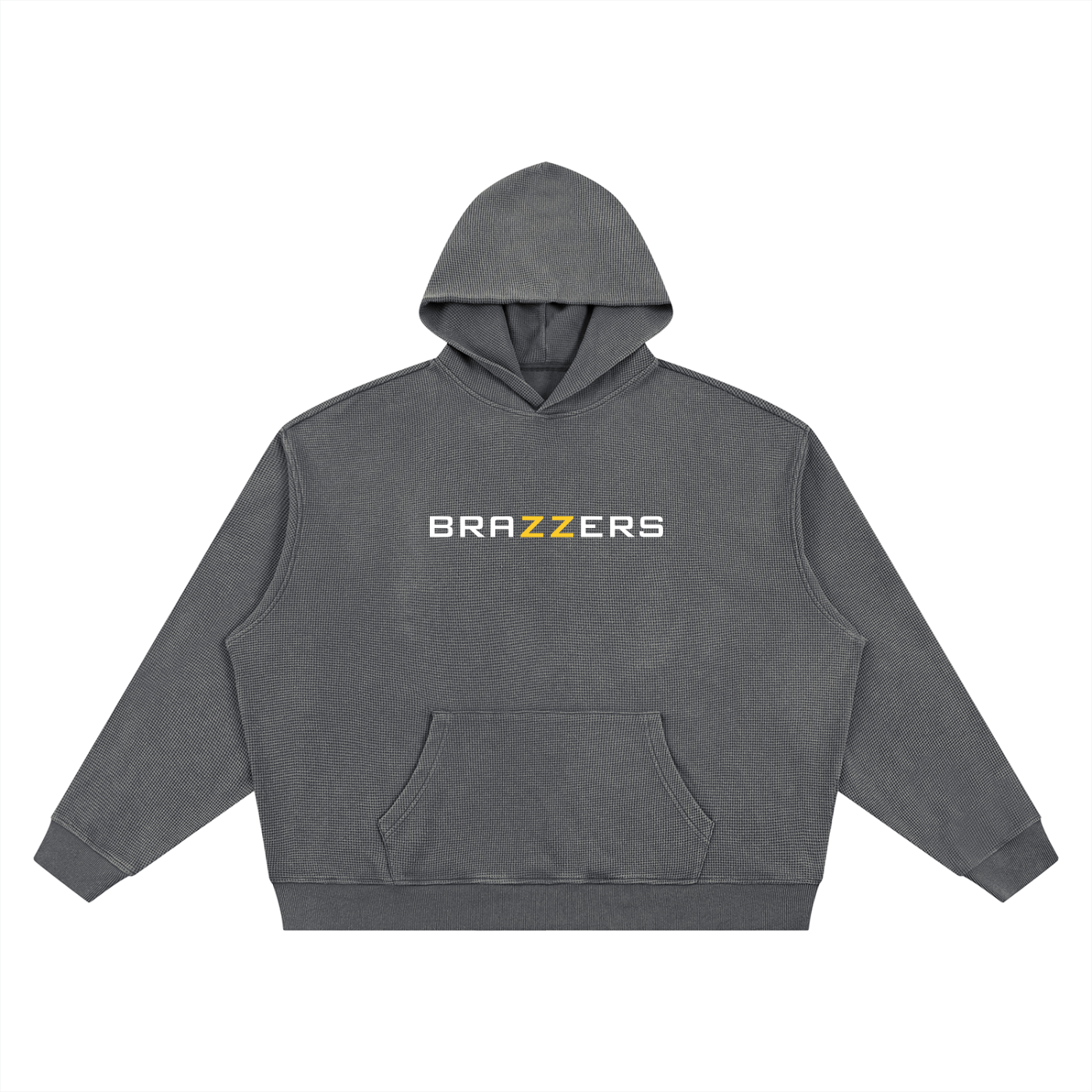 Unisex Vintage Wash Waffle Boxy Hoodie
