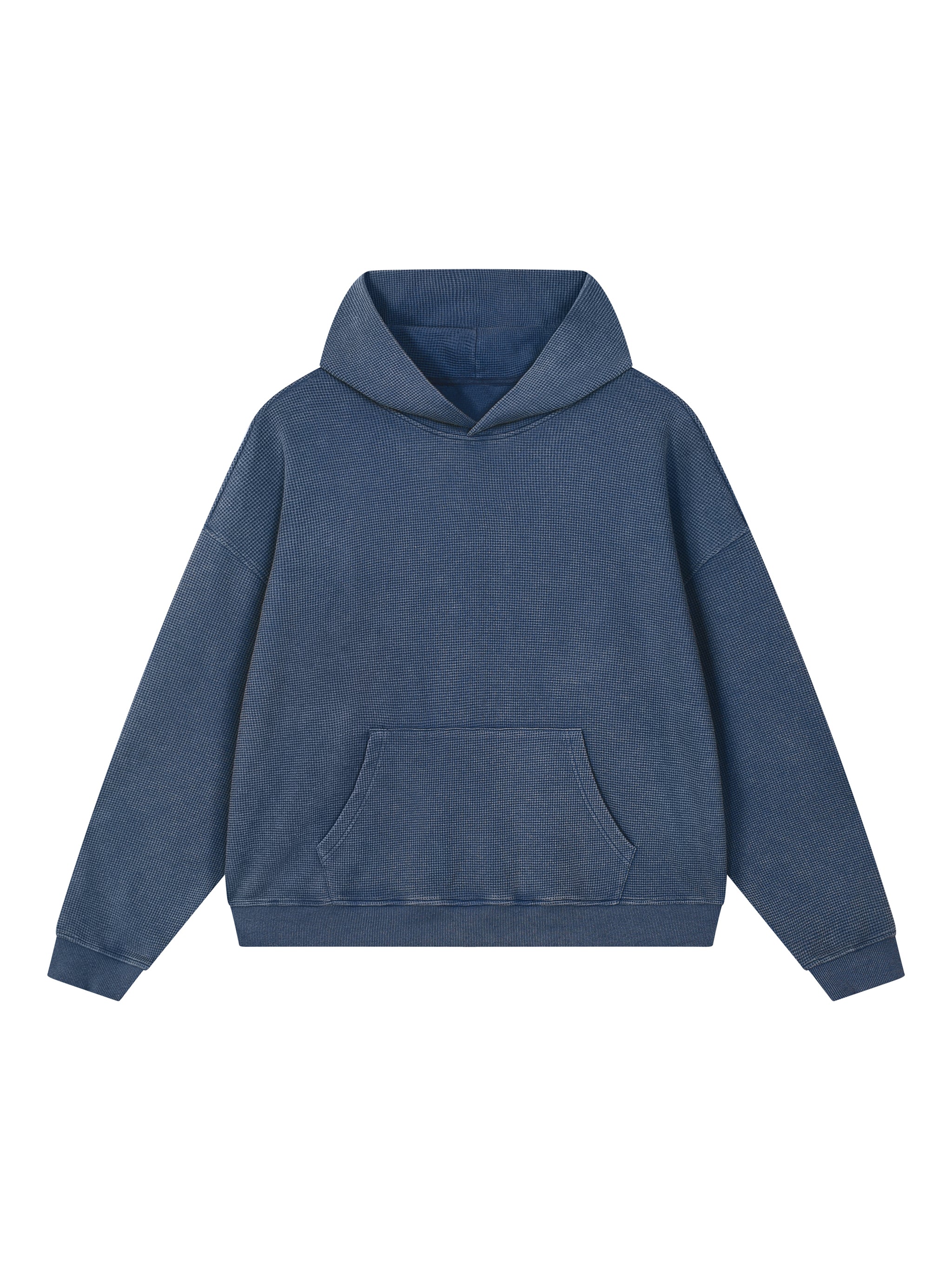 Unisex Vintage Wash Waffle Boxy Hoodie