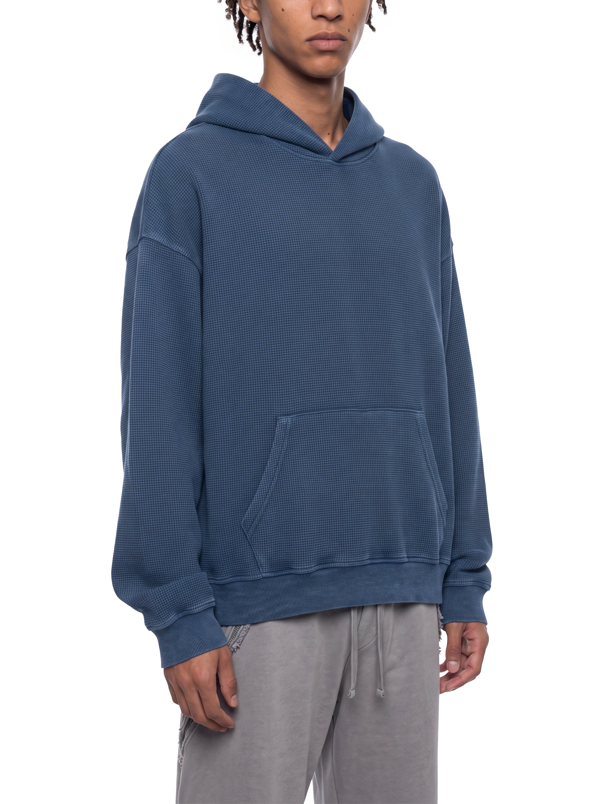 Unisex Vintage Wash Waffle Boxy Hoodie