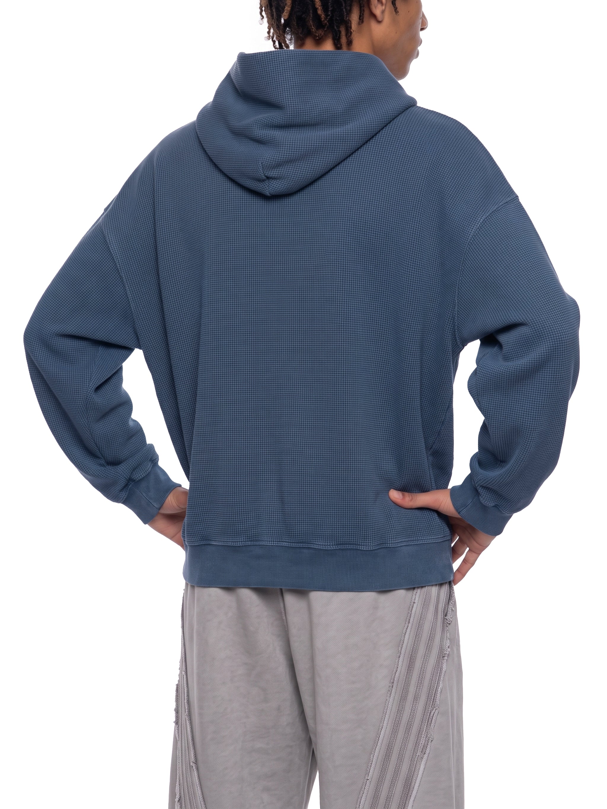 Unisex Vintage Wash Waffle Boxy Hoodie